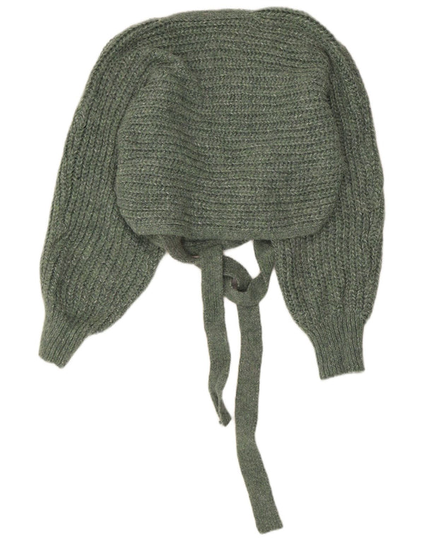 Sweter damski Zara Crop Wrap Cardigan UK 16, duży, zielony, nakrapiany akryl