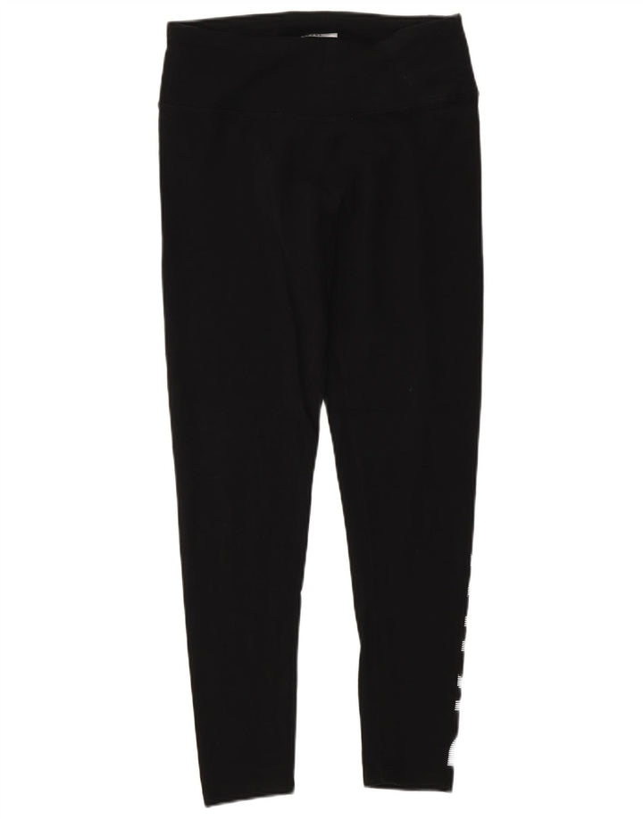 Damskie legginsy graficzne Dkny UK 12, średnie, czarne, bawełniane