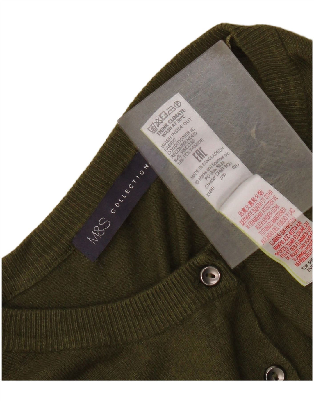 Sweter damski Marks & Spencer UK 22 3XL Khaki, wiskoza