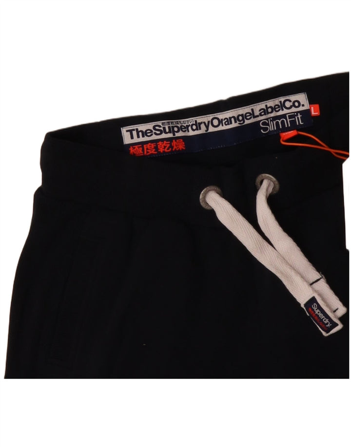 Damskie spodnie dresowe Superdry Joggers UK 14, duże, granatowe, bawełniane