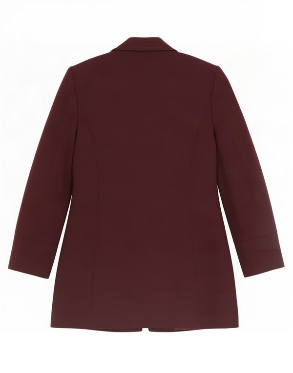Marks & Spencer Damska marynarka o przedłużonym fasonie, UK 10, mała burgundowa