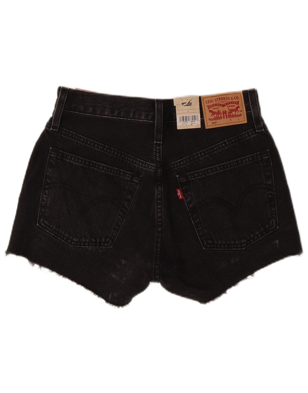 Damskie spodenki jeansowe LEVI'S 501 W25 XS, czarne, bawełniane