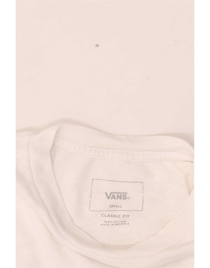 Męski T-shirt Vans Classic Fit z grafiką, mały, biały