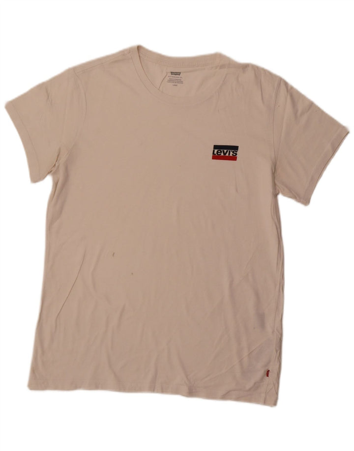 Męski T-shirt Levi's Top, duży, biały, bawełniany