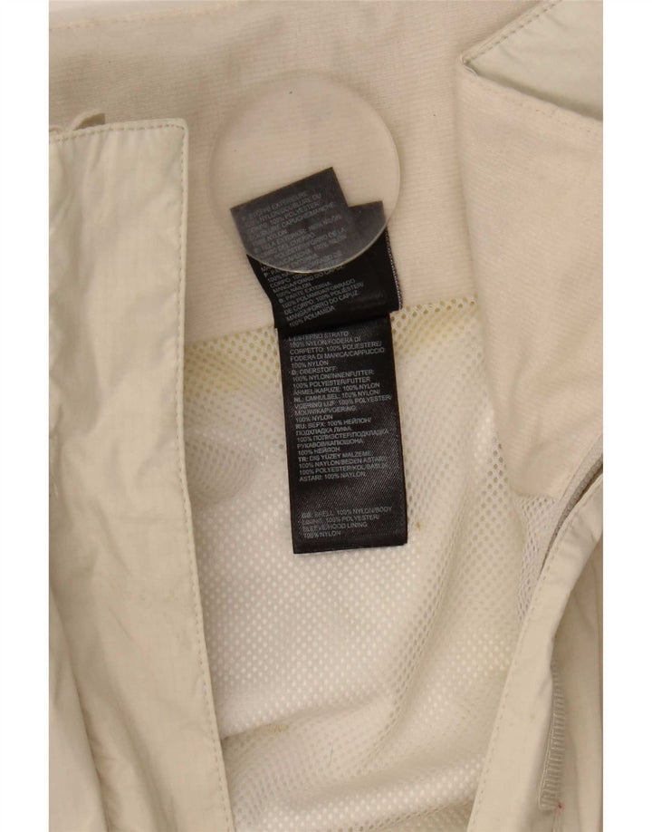 Damska kurtka przeciwdeszczowa z kapturem The North Face UK 14, średni biały nylon