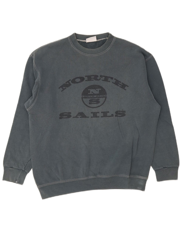 Męski sweter z grafiką North Sails, średni niebieski