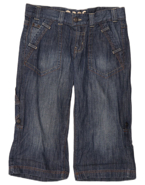 Damskie jeansy Cargo Capri Oasis UK 10 Small W32 L19 Niebieska bawełna