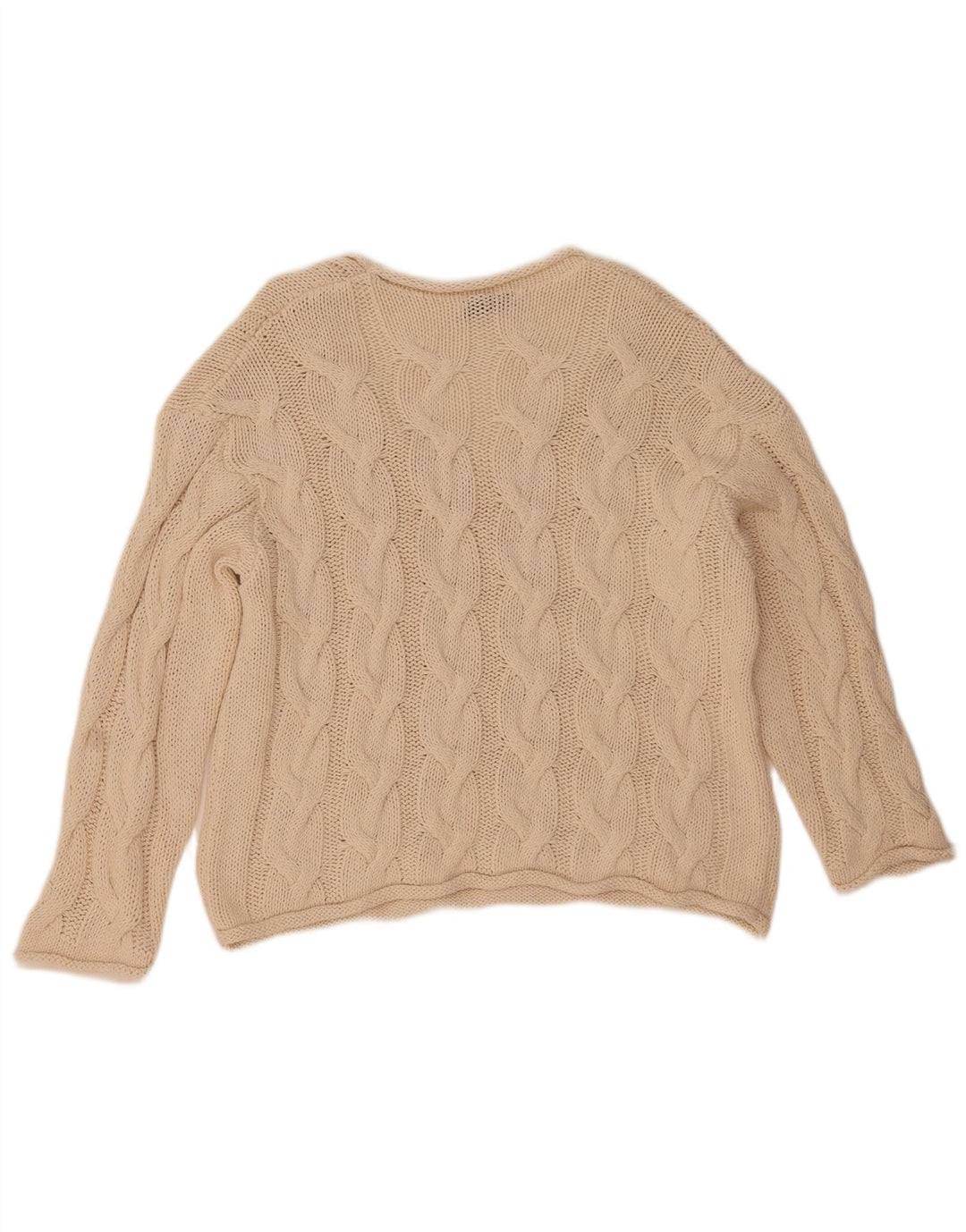 Sweter damski Zara Oversize z dekoltem w kształcie litery V, UK 10, mały, w kolorze złamanej bieli