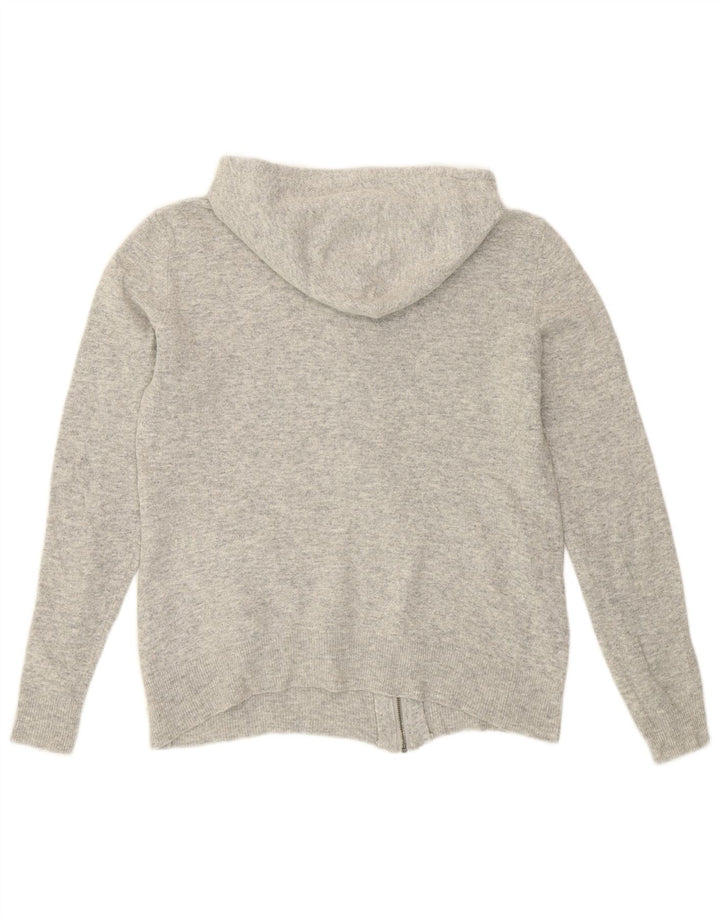 Damski sweter rozpinany z kapturem Superdry UK 14, średnioszara wełna