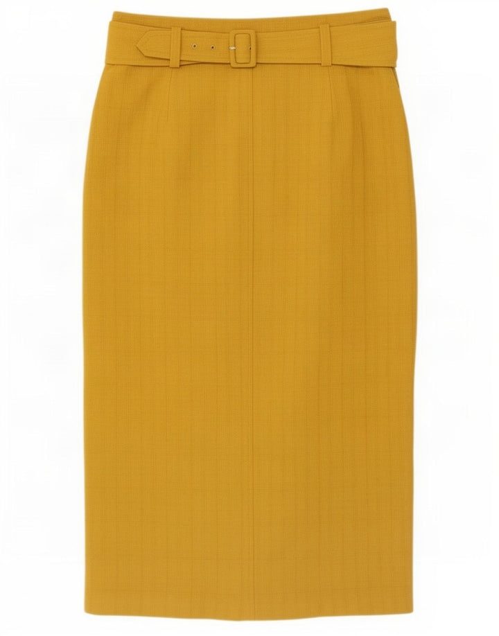 Damska spódnica midi Marks & Spencer UK 12 Medium W30 Żółty poliester