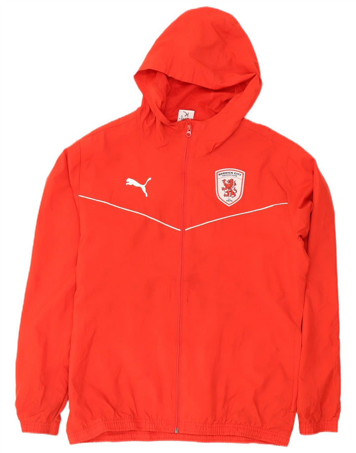 Męska bluza dresowa Puma Berwick City z kapturem i dużym czerwonym poliestrem