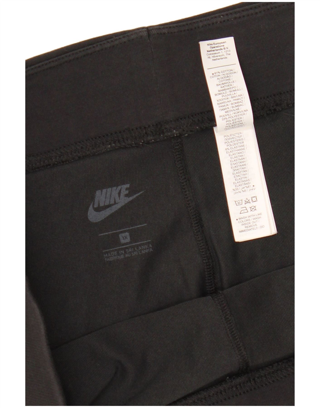 Damskie spodenki sportowe NIKE UK 18 XL, czarne, bawełniane