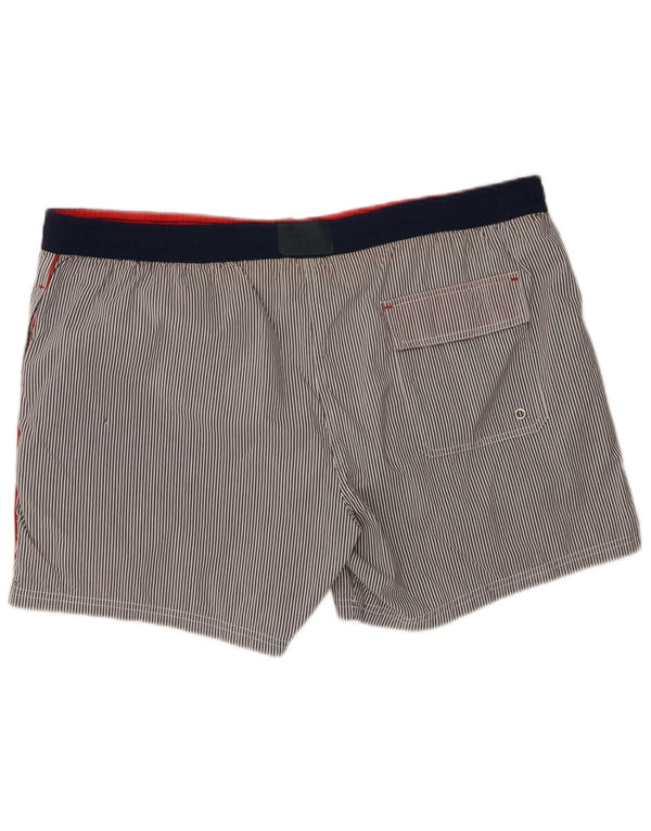 Męskie spodenki kąpielowe Lacoste XL, granatowe, bawełniane w prążki