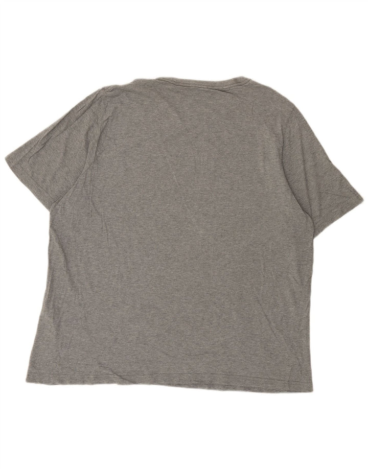 Męski T-shirt Puma z grafiką, 2XL, szara, bawełniana w plamki