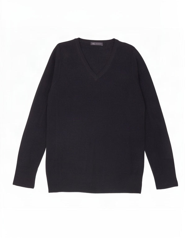 Marks & Spencer Damski sweter z dekoltem w kształcie litery V, UK 16, duży, granatowy