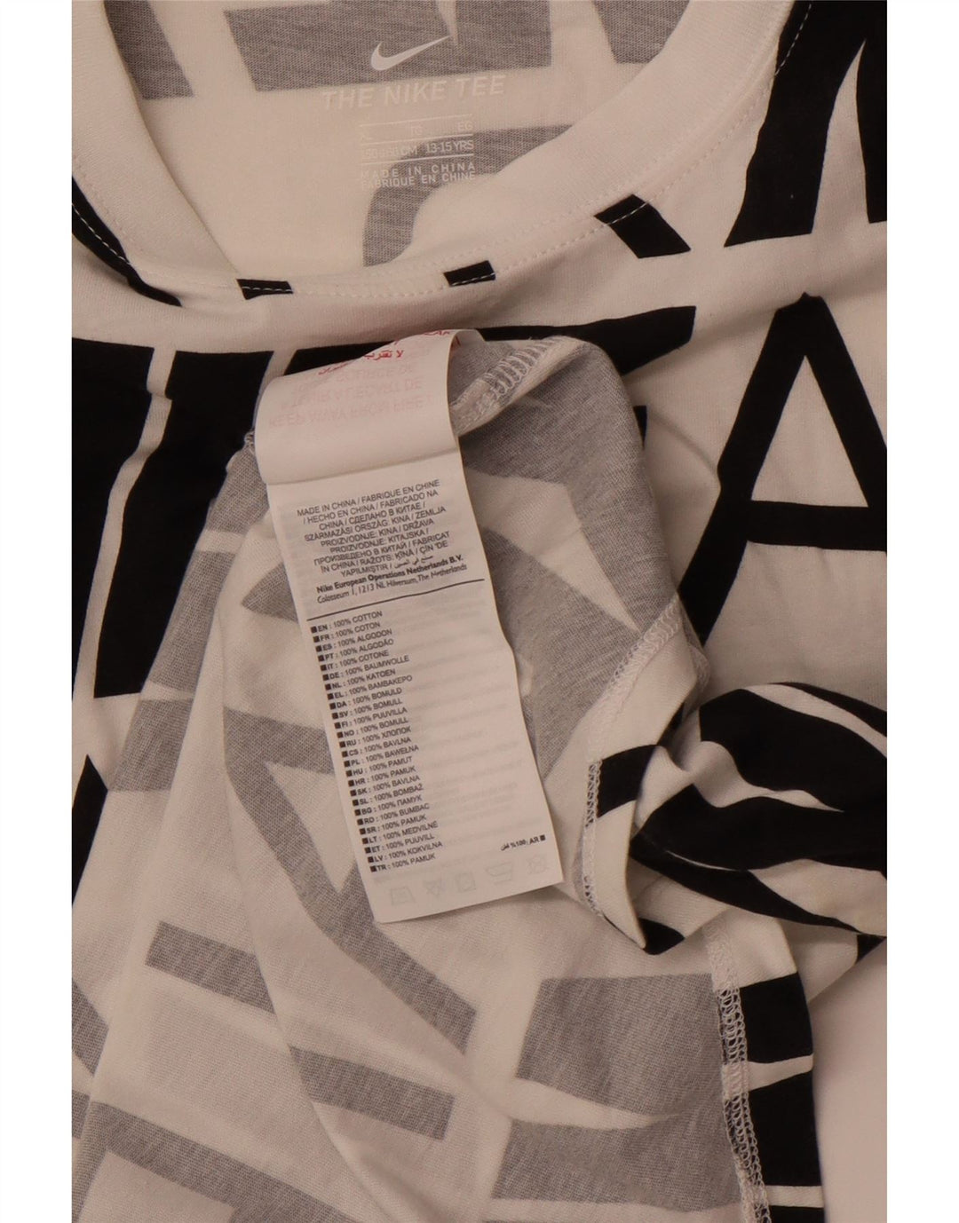 Dziewczęca koszulka z kamizelką z grafiką NIKE 13-14 lat XL, biała bawełna