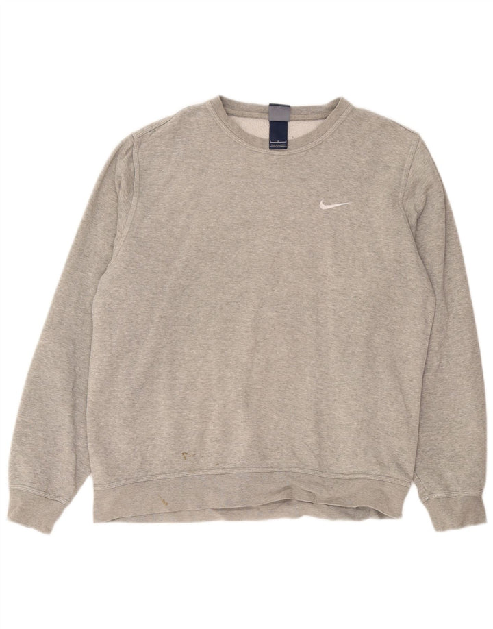 Męska bluza dresowa Nike, duża, szara, nakrapiana bawełna
