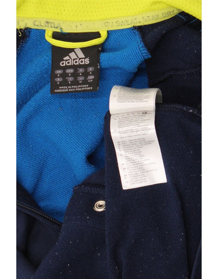 Adidas Męska kurtka dresowa Climalite, mała, granatowa, poliestrowa