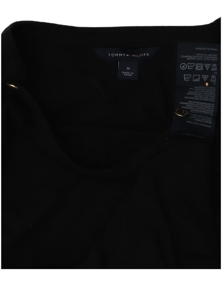 Damski top Tommy Hilfiger z rękawem 3/4, UK 12, średni czarny, bawełniany