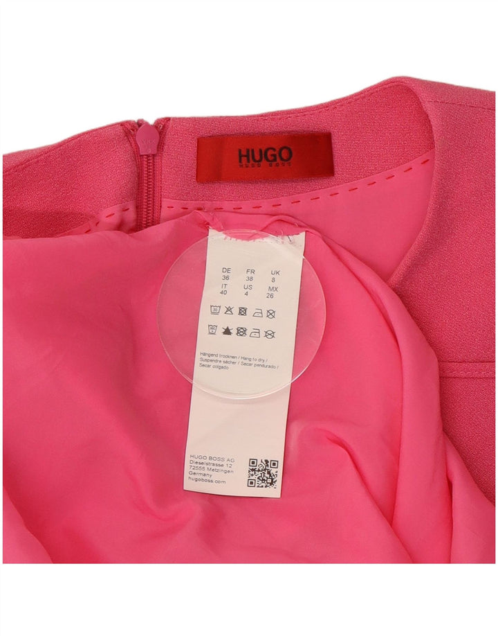 Damska sukienka płaszczowa Hugo Boss UK 8, mały, różowy poliester