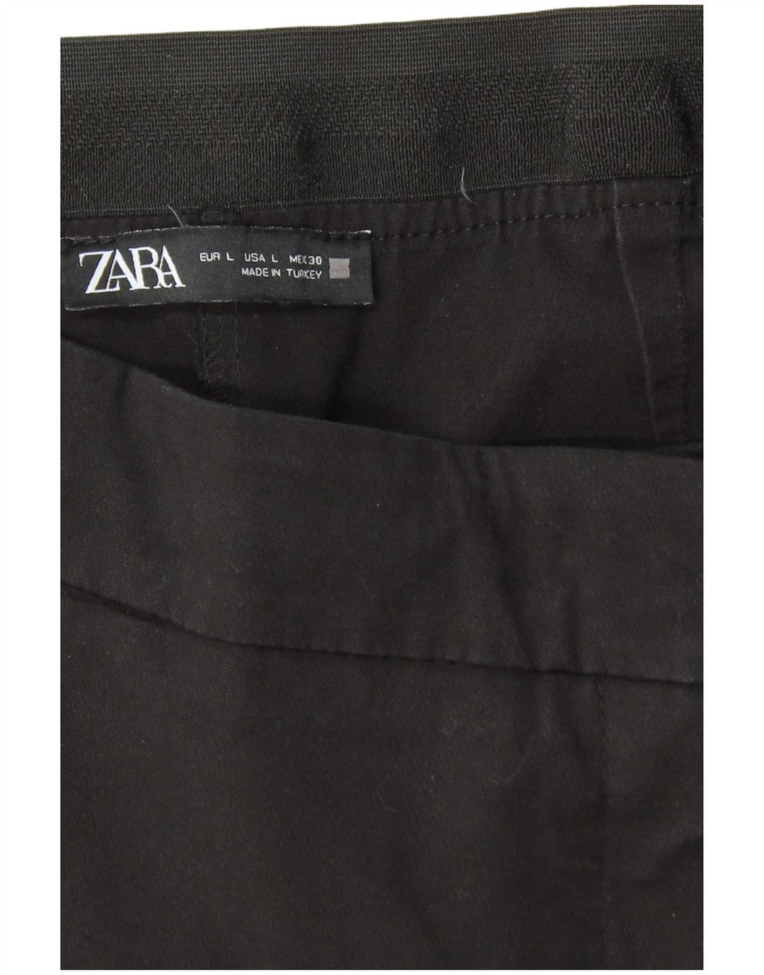 Damskie spodnie typu slim casual ZARA, duże W32 L26, czarne