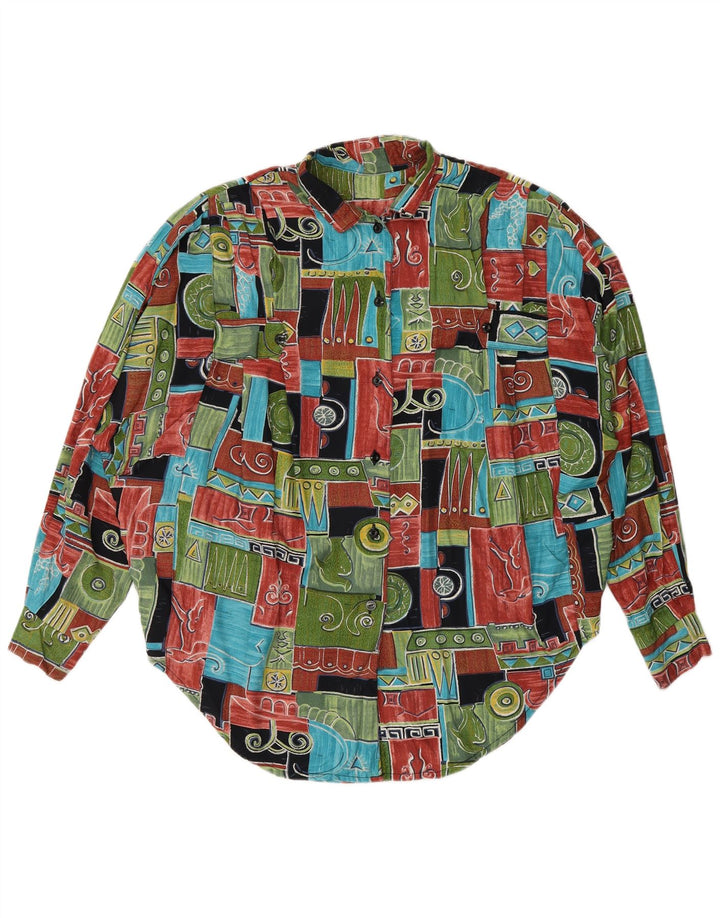 Bluzka damska w stylu vintage, UK 20 2XL, wielobarwny patchwork