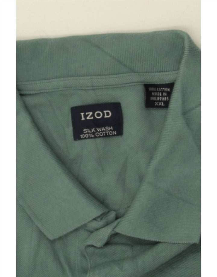 IZOD Mens Polo Shirt 2XL Green Cotton Vintage Izod and Second-Hand Izod from Messina Hembry 