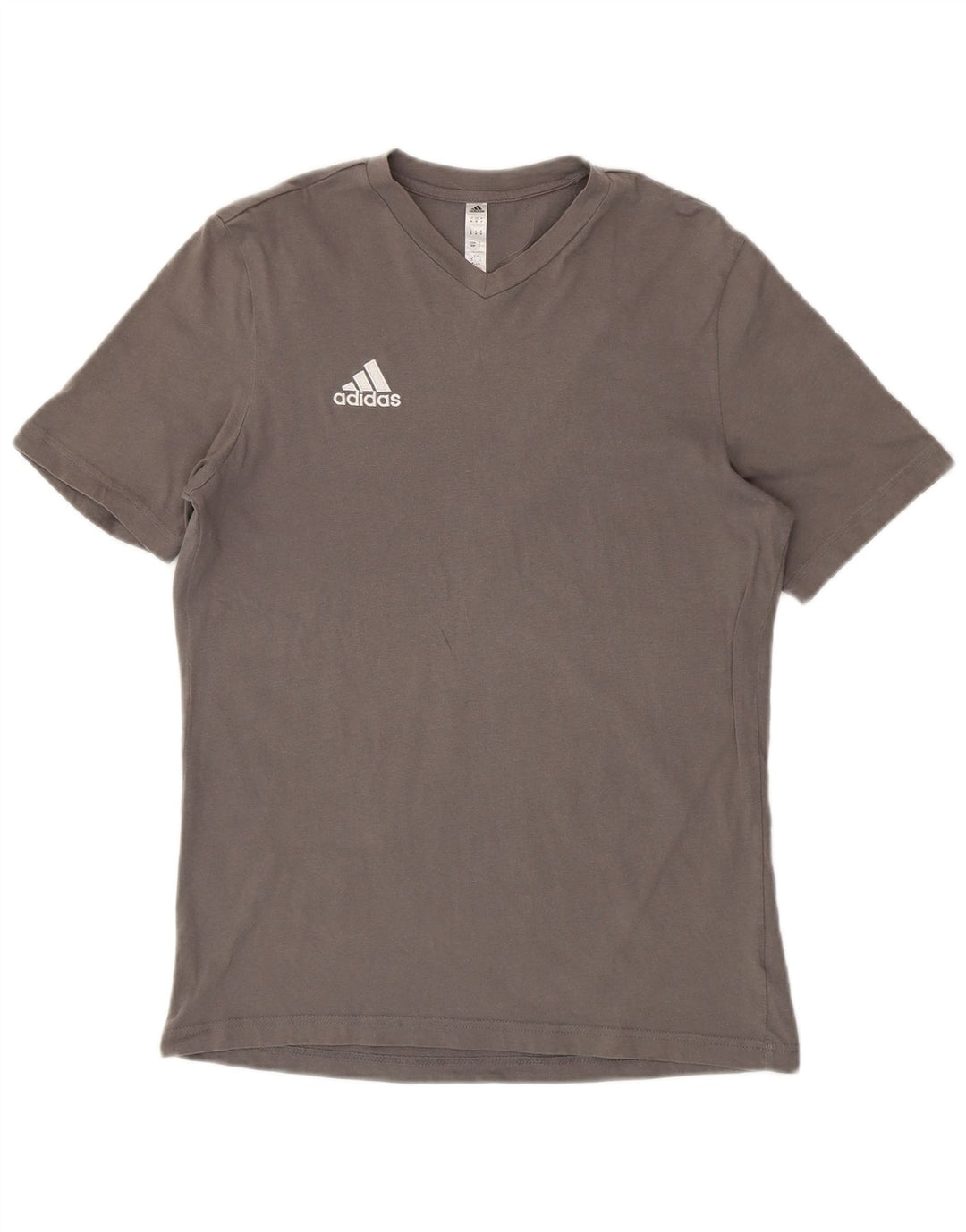 ADIDAS Mens T-Shirt Top Medium Grey Cotton