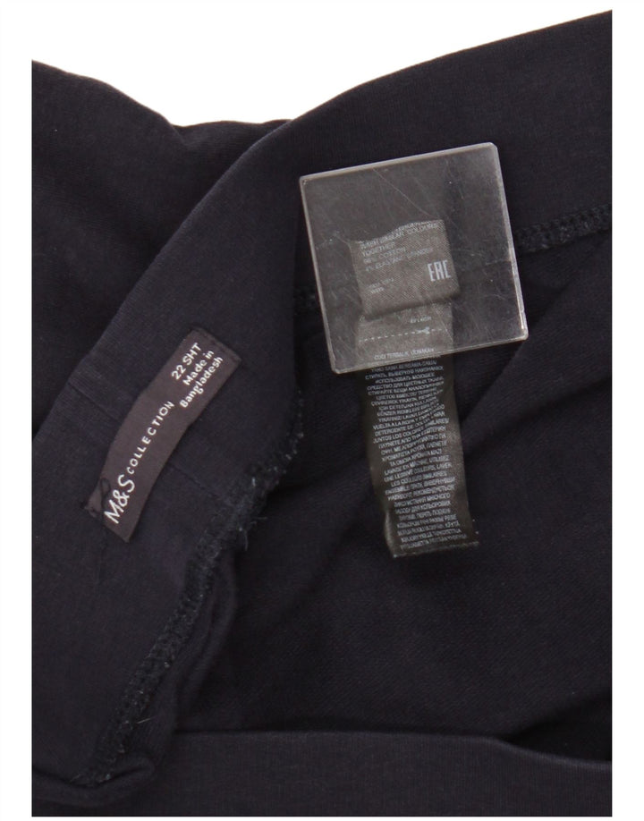 Legginsy damskie Marks & Spencer UK 22 3XL Granatowe, bawełniane