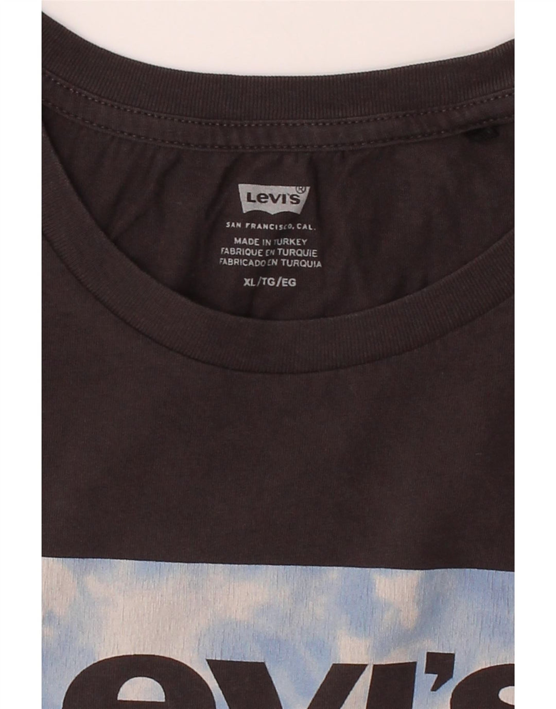 LEVI'S Womens Graphic T-Shirt Top UK 18 XL Black Vintage Levi's and Second-Hand Levi's from Messina Hembry 