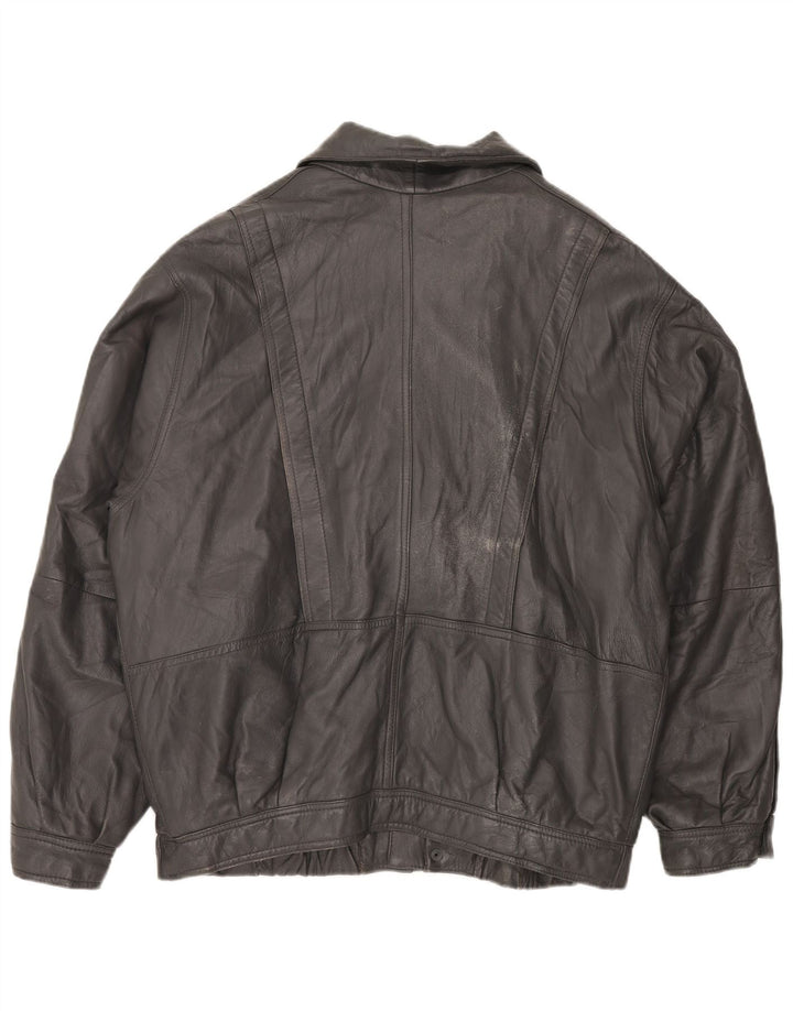 Vintage męska kurtka skórzana IT 56 3XL czarna