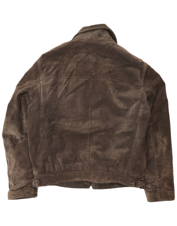 Zamszowa kurtka męska Bata and More IT 54 2XL Brązowa skóra