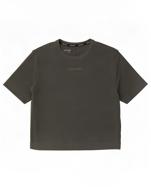 T-shirt damski Calvin Klein Top UK 14, średnioszary, bawełniany