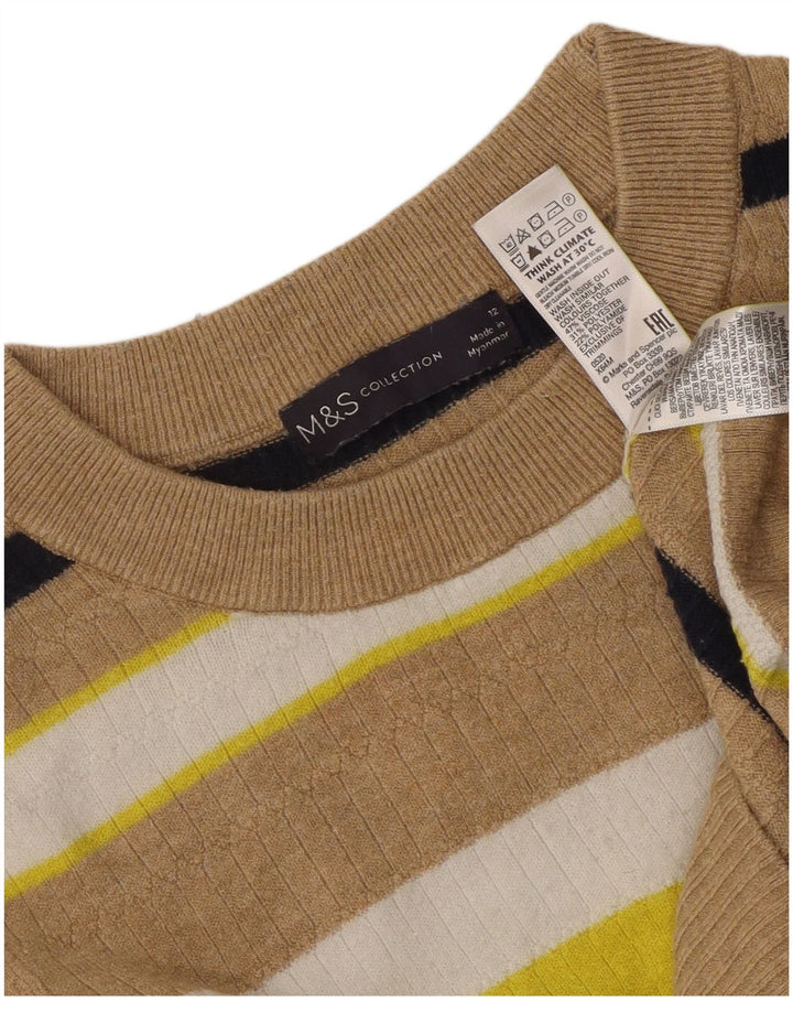 Sweter damski Marks & Spencer z okrągłym dekoltem, UK 12, średni, wielokolorowy