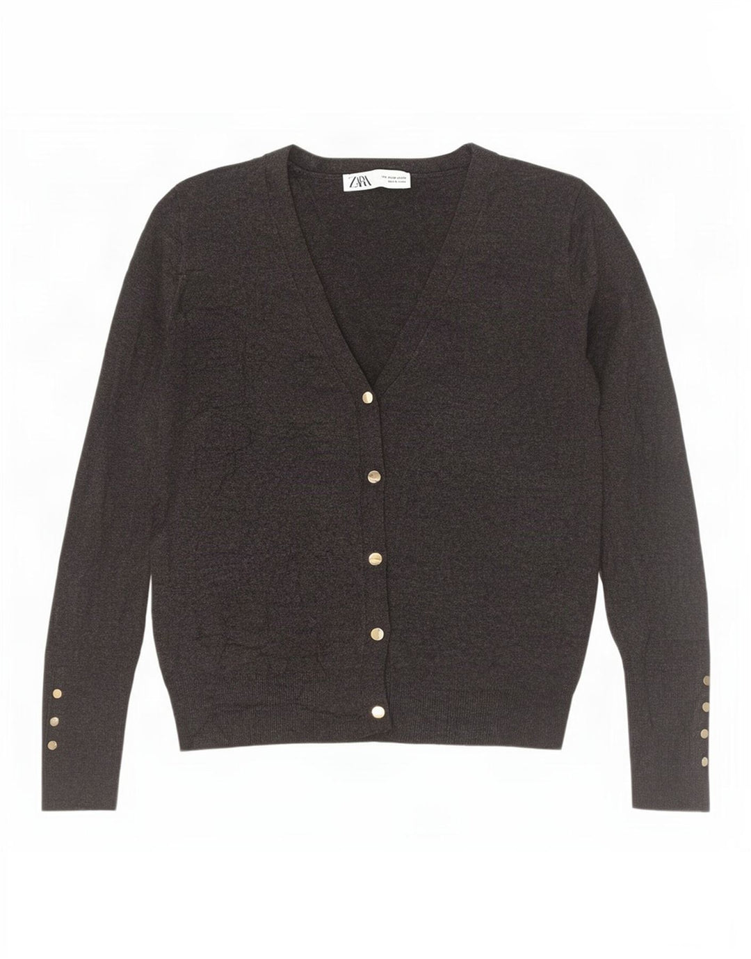 Sweter damski Zara Cardigan UK 12 Średni szary wiskoza