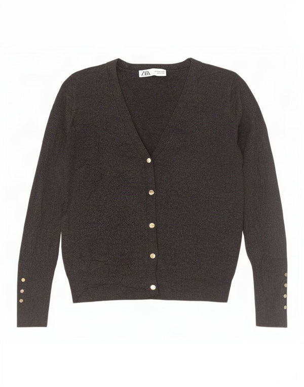 Sweter damski Zara Cardigan UK 12 Średni szary wiskoza