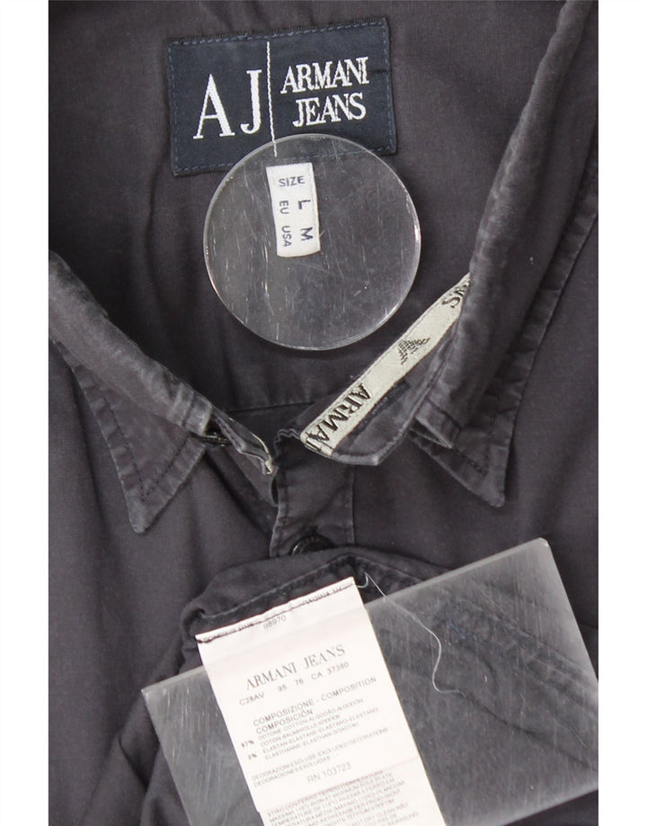ARMANI JEANS Koszula męska, średnia, granatowa, bawełniana