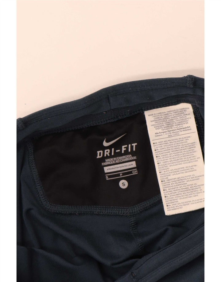 Damskie legginsy Nike Dri Fit UK 8, małe, granatowe, geometryczne, z poliestru