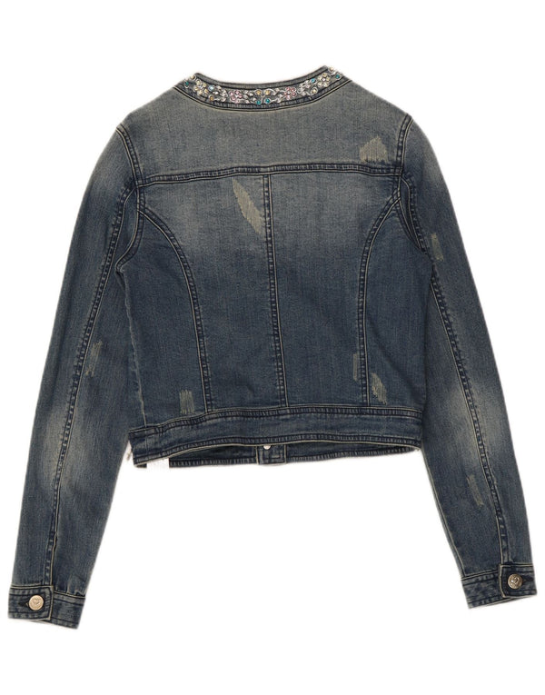 Simona Barbieri Dziewczęca dwuczęściowa krótka kurtka dżinsowa 13-14 lat, niebieska bawełna