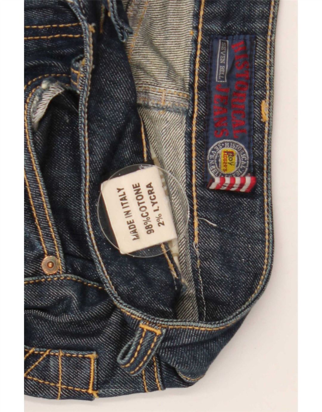 Damskie jeansy slim Roy Rogers W24 L28 Granatowa bawełna
