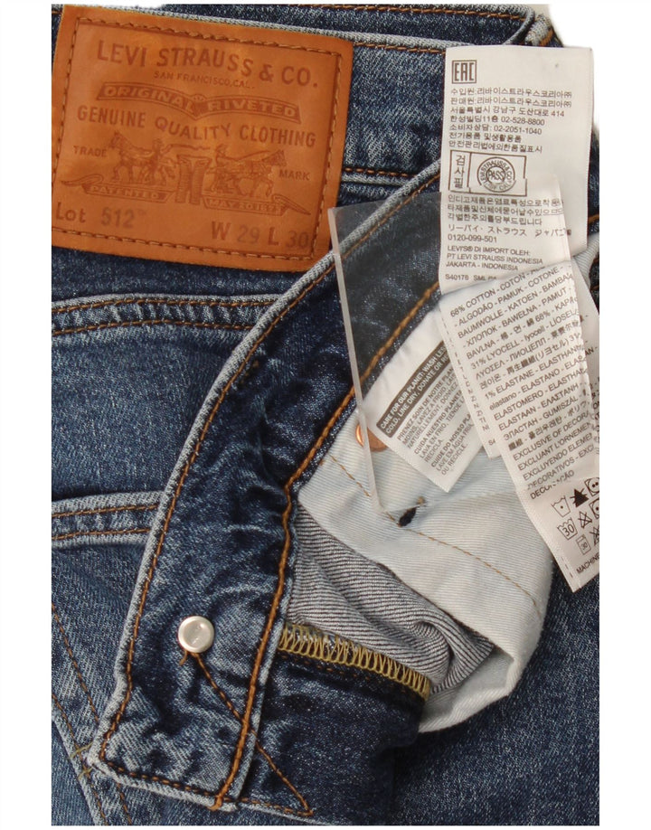 Damskie jeansy Levi's 512 Slim Tapered W29 L30 Niebieska bawełna