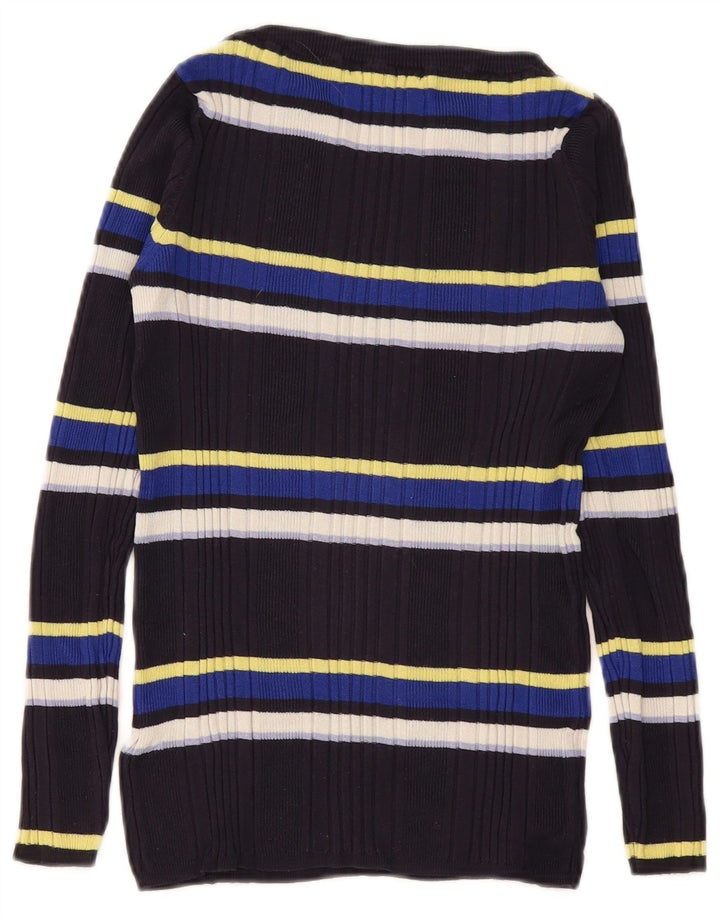 Marks & Spencer Damski sweter z dekoltem w łódkę UK 12 Średni granatowy