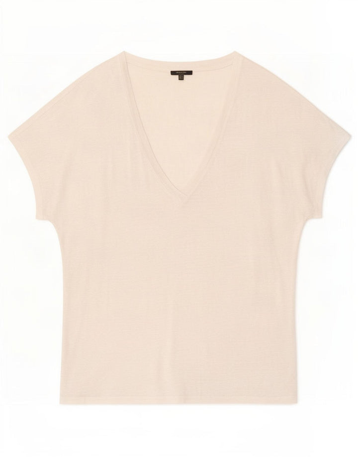 T-shirt damski Massimo Dutti Top UK 14 Średni biały