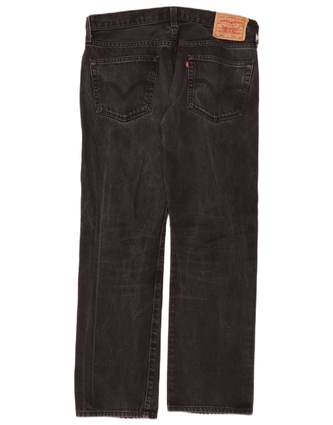 Męskie dżinsy Levi's 501 Straight W34 L30 Czarna bawełna