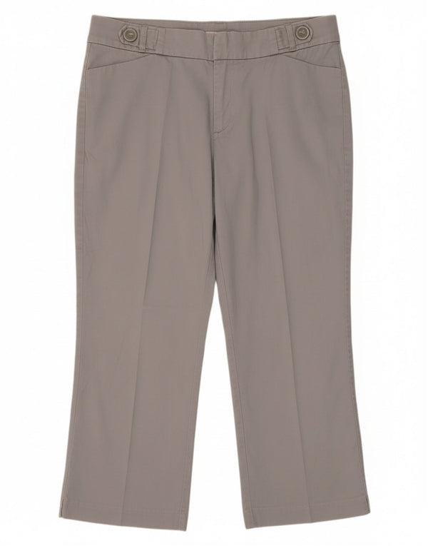 Spodnie damskie Lee Slender Secret Capri US 14 XL W36 L22 Szara bawełna