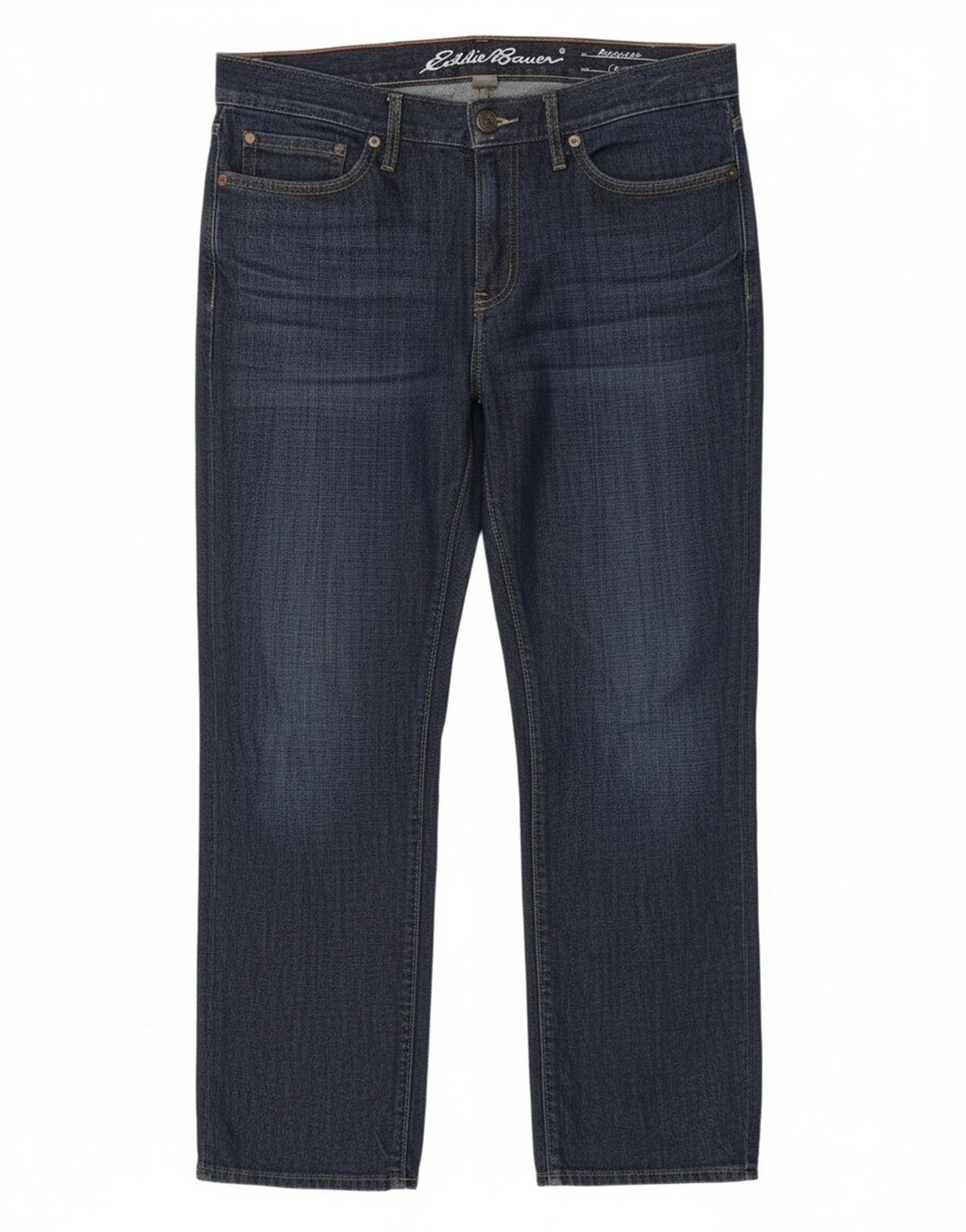 Jeansy damskie Eddie Bauer Boyfriend Cropped US 6 Medium W32 L26 Granatowe