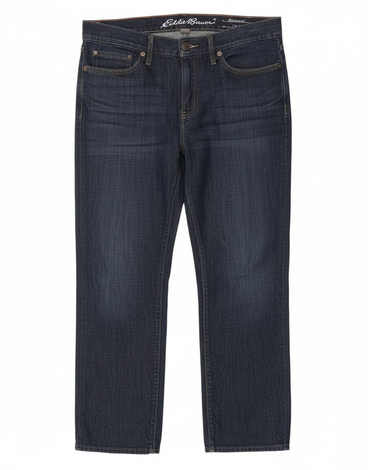 Jeansy damskie Eddie Bauer Boyfriend Cropped US 6 Medium W32 L26 Granatowe