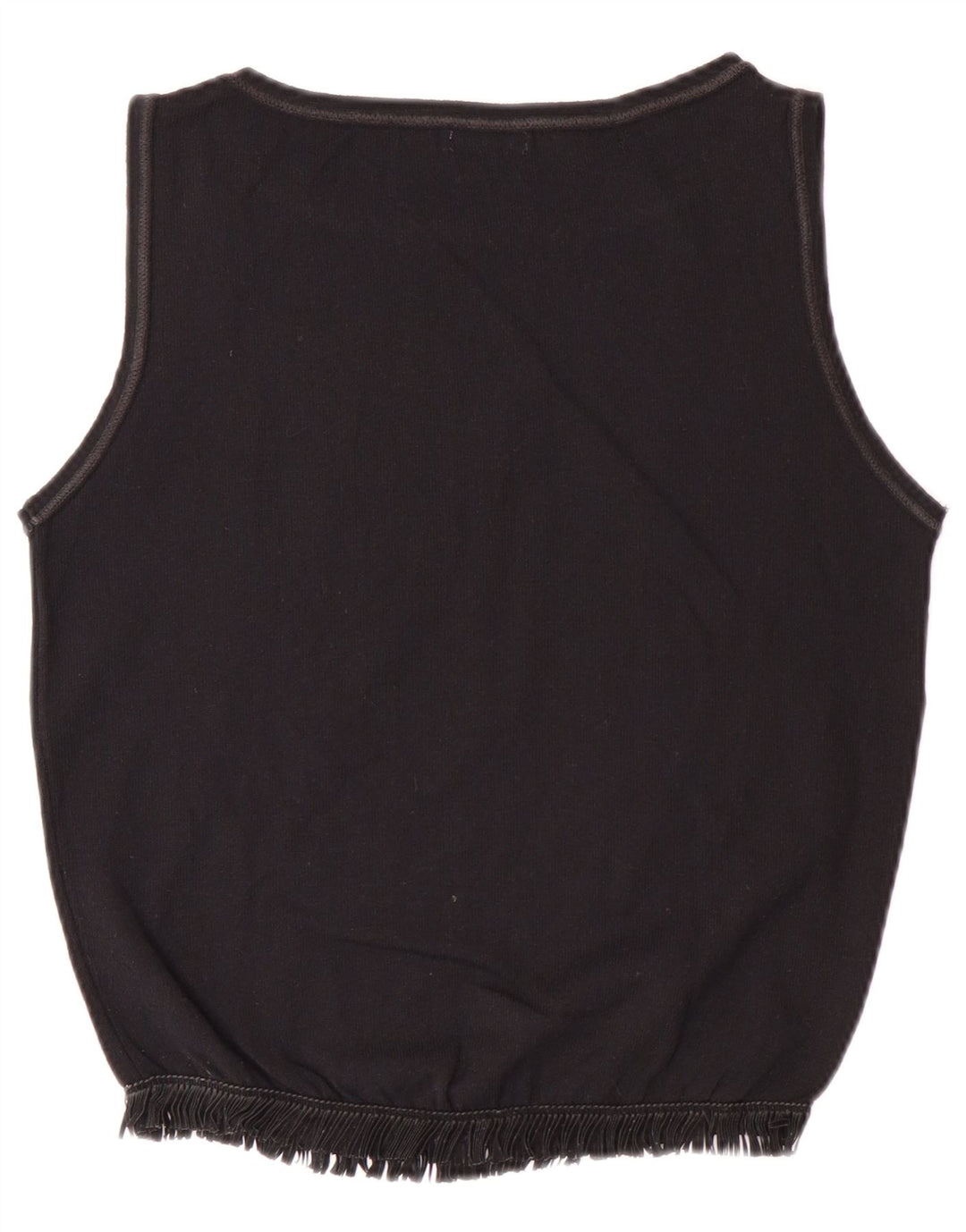 Damska kamizelka BENETTON Crop UK 12, średni czarny poliamid