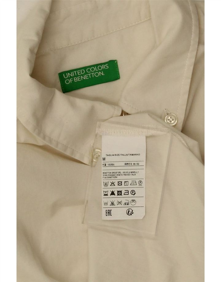 Damska koszula oversize Benetton Crop UK 14, średnia beżowa bawełna