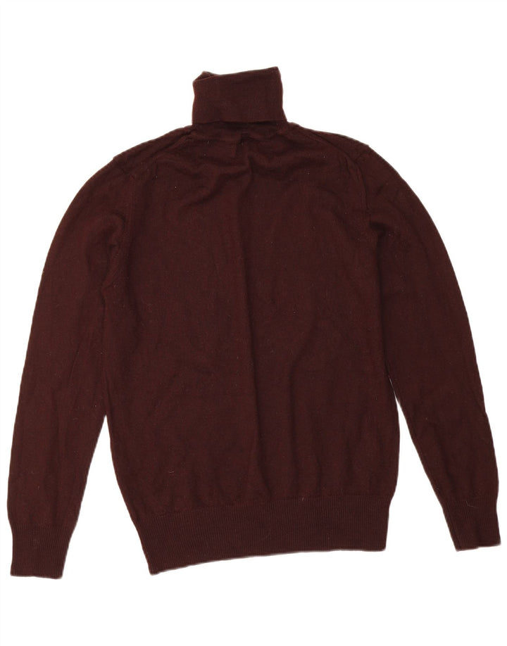 Męski sweter Zara z wywijanym dekoltem, duży, bordowy akryl
